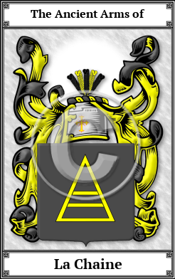 La Chaine Family Crest Download (JPG)  Book Plated - 150 DPI